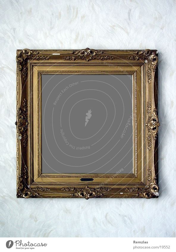 Old picture frame Picture frame Art Wall (building) Wallpaper Ornament Things Image Frame Gold
