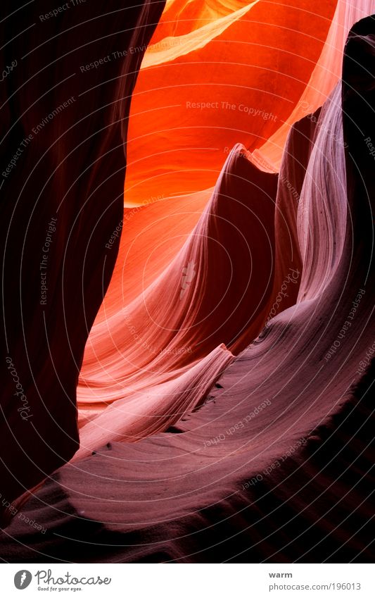 Antelope Canyon Nature Landscape Earth Brown Multicoloured Yellow Gold Violet Red Warm-heartedness Calm Colour photo Exterior shot Day