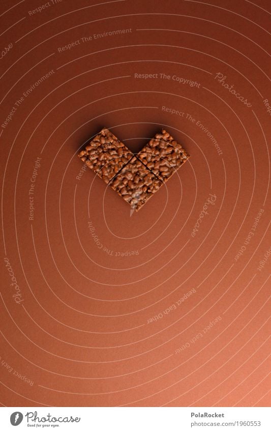 #A# Choco Lover Art Work of art Arrangement Chocolate Broken chocolate Brown Heart Heart-shaped Declaration of love Nutrition Unhealthy Calorie Rich in calories