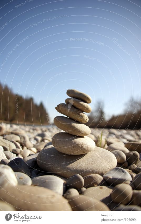 stone on stone Wellness Well-being Relaxation Calm Handcrafts Freedom Hiking Garden Environment Nature Landscape Air Cloudless sky Summer Beautiful weather