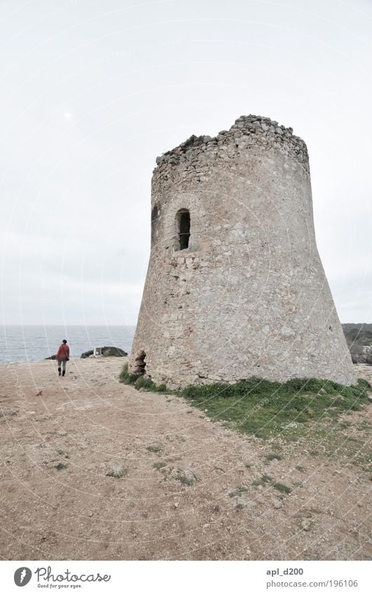 Tower of Babel Human being 1 Environment Nature Landscape Air Sky Bad weather Palma de Majorca Going Authentic Dark Brown Red Bravery Cool (slang) Optimism