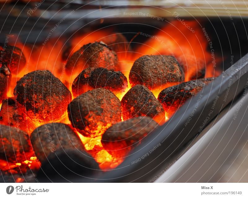 barbecue coal Camping Hot Charcoal (cooking) Glow Barbecue (event) Grill Colour photo Multicoloured Exterior shot Close-up Detail Deserted Day Evening