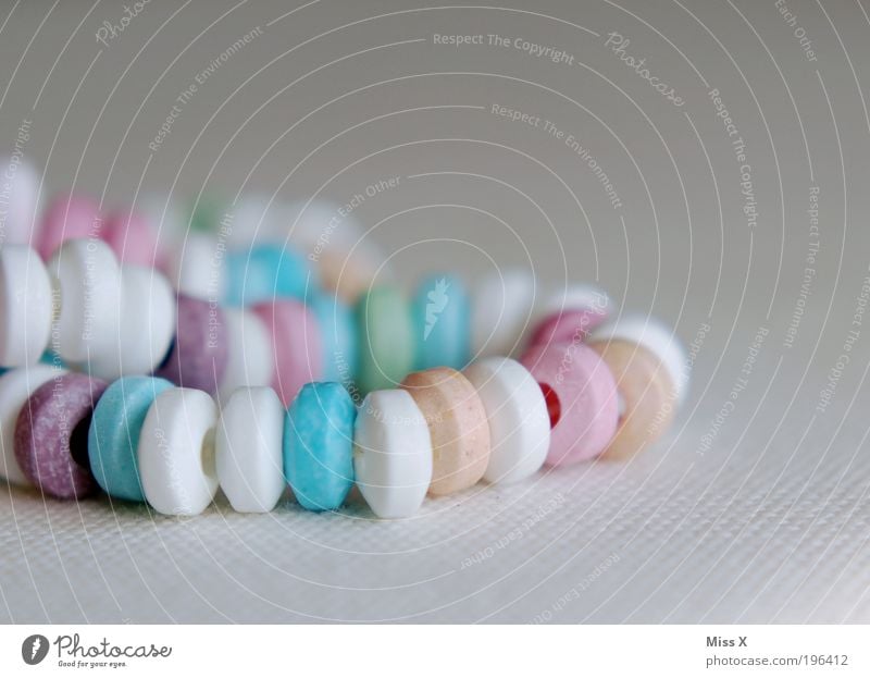 sugar chain Food Candy Nutrition Accessory Jewellery Small Delicious Round Sweet Sugar Necklace Sugar perl Isolated Image Colour photo Multicoloured