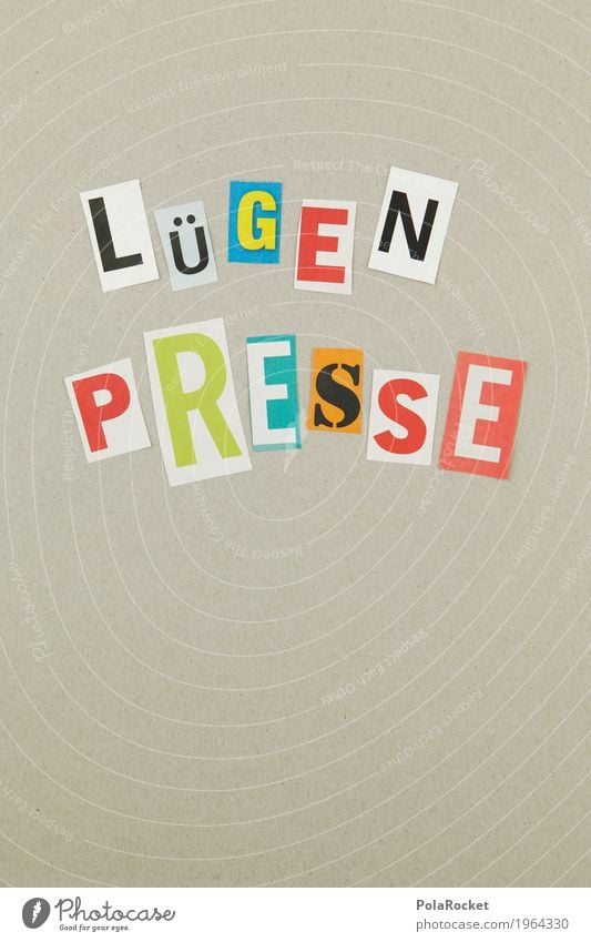 #AS# LIE PRESS Art Work of art Society Lie (Untruth) Press Print media Journalism Journalist Letters (alphabet) Current Election campaign 2017 Reichstag