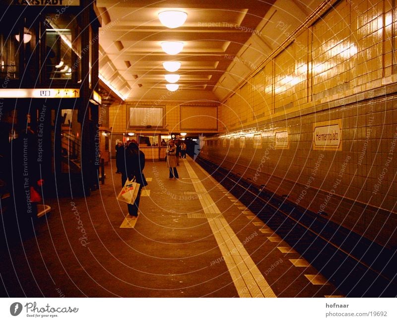 berlin-underground Underground London Underground Yellow Commuter trains Light Europe Berlin Human being
