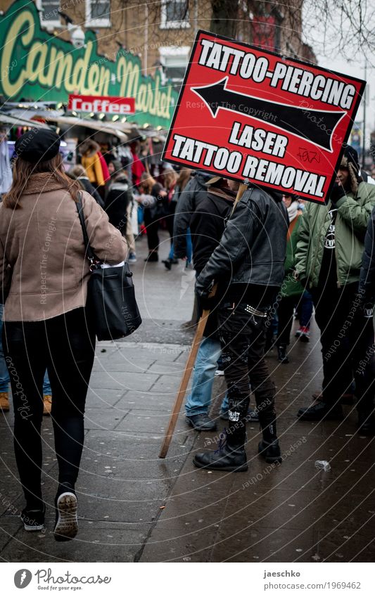 Shield for laser removal of tattoos Adventure Human being Life Crowd of people London London Borough of Camden Town Stupid Lack of inhibition Uniqueness