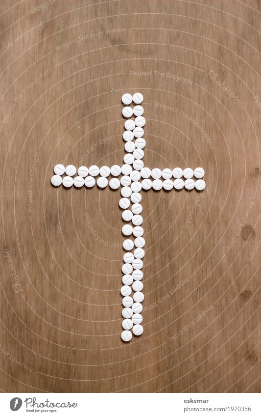 cross of tablets Healthy Health care Medication Pill Wood Sign Crucifix Brown White Death Dangerous Threat Belief Religion and faith Addiction Grief Side-effect