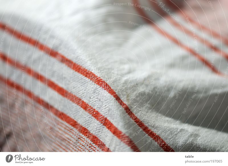 half linen Living or residing Kitchen Dish towel Cotton Linen Pattern Stripe Cloth Trade Services Hang Red White dry off Do the dishes Structures and shapes