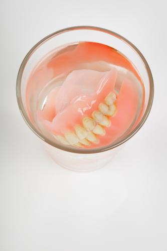 Old Dentures denture dentures False Teeth Artificial Objective Dirty ugly Glass Water nobody Object photography