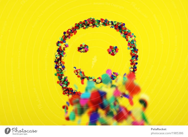 #S# Smile colorful 2 Joy Art Work of art Emotions Happy Happiness Spring fever Yellow Laughter Multicoloured Point Confetti Smiley Rain Eyes Mouth Positive