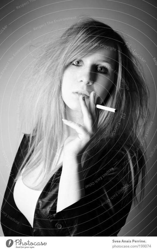 tuesday the cigarette afterwards Lifestyle Elegant Style Feminine Young woman Youth (Young adults) Head Hair and hairstyles Face 1 Human being 18 - 30 years