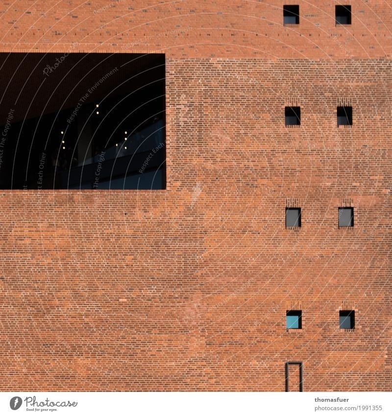 Wall, Window Tourism Sightseeing City trip Theatre Culture Hamburg Port City Downtown High-rise Manmade structures Architecture Wall (barrier) Wall (building)