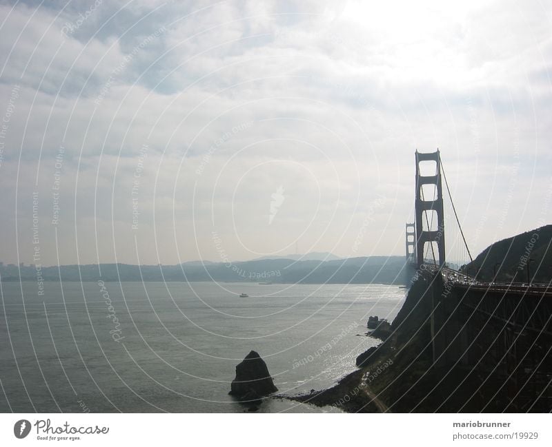 san_francisco_03 San Francisco Golden Gate Bridge Suspension bridge Ocean Coast California USA Highway West Coast Vantage point Back-light Sunlight