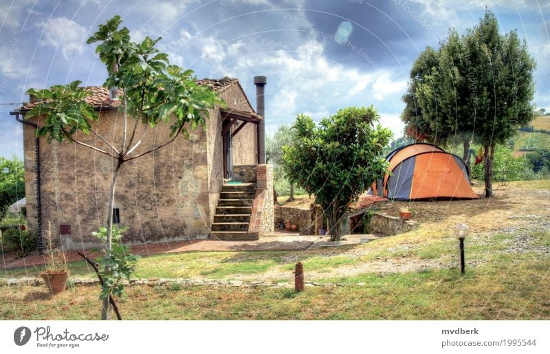 Tent on a farm in Tuscany, Italy Vacation & Travel Tourism Summer Winter Snow House (Residential Structure) Landscape Sky Tree Building Architecture Wood Old