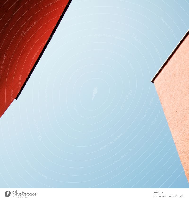 / < Construction site Cloudless sky House (Residential Structure) Building Architecture Living or residing Sharp-edged Blue Red Illustration Minimalistic