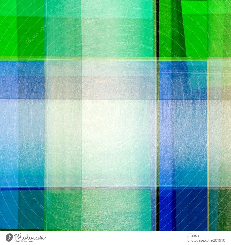 chequered Style Design Art Line Blue Green Chaos Colour Whimsical Mixed Checkered Double exposure Colour photo Detail Abstract Pattern Structures and shapes