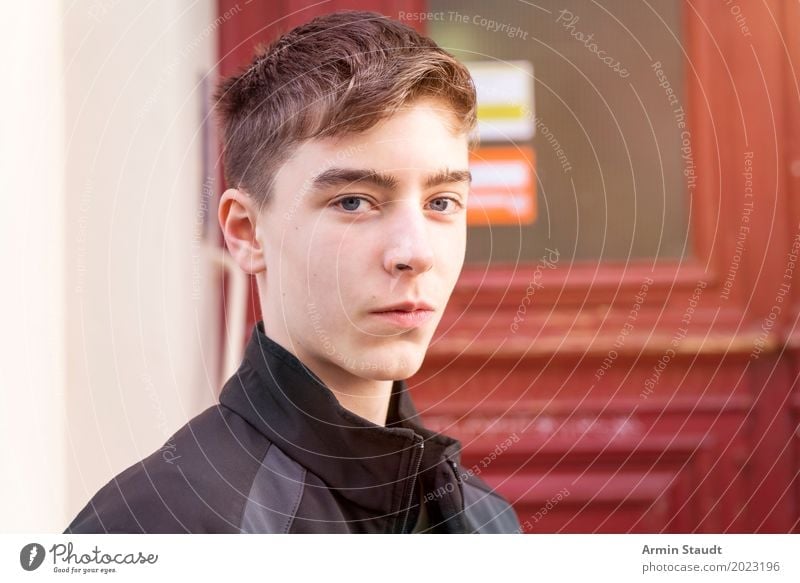 Portrait on your doorstep Lifestyle Style Beautiful Harmonious Well-being Contentment Senses Human being Masculine Young man Youth (Young adults) Man Adults 1