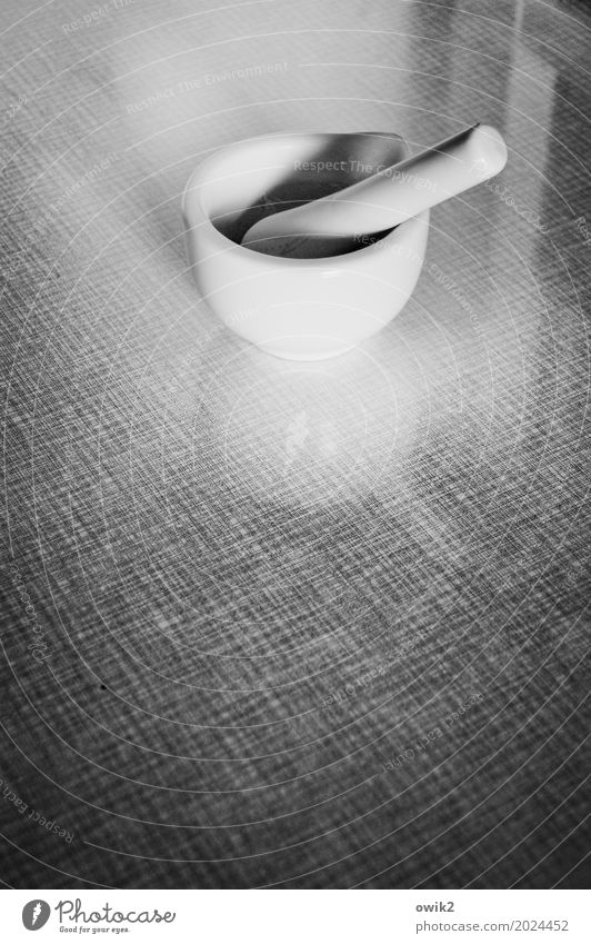 particulate matter generator Technology Smashing pot Pestle friction bowl Porcelain Simple White Round Black & white photo Interior shot Close-up Pattern