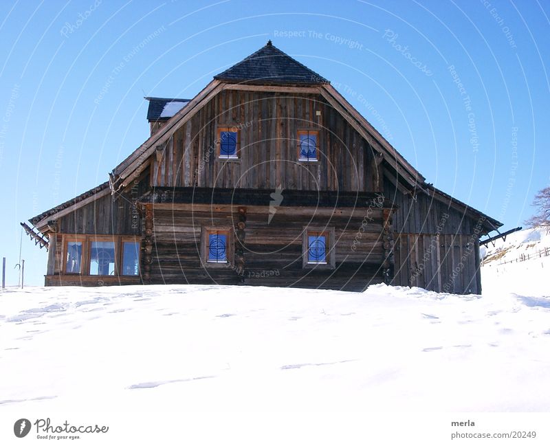 ski hut Lifestyle Joy Happy Well-being Vacation & Travel Tourism Winter Snow Winter vacation Mountain House (Residential Structure) Hill Alps Hut Wooden hut
