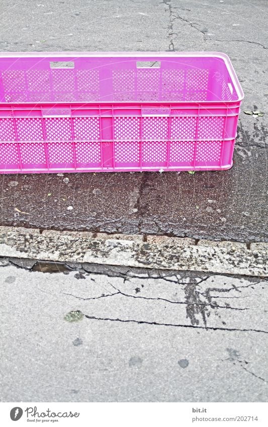 400 IN THE BOX Packaging Box Concrete Trashy Gray Pink Crate Containers and vessels Street Pavement Sidewalk Asphalt Expressionless Arrangement Orderliness