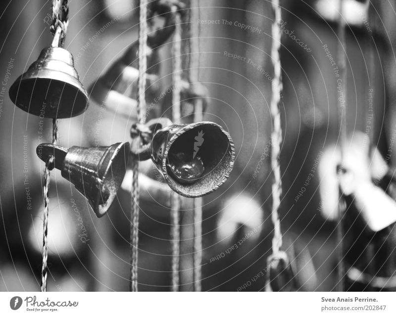 past days. Toys Metal String Hang Bell Wind chime Blur Black & white photo Deserted Glockenspiel Day