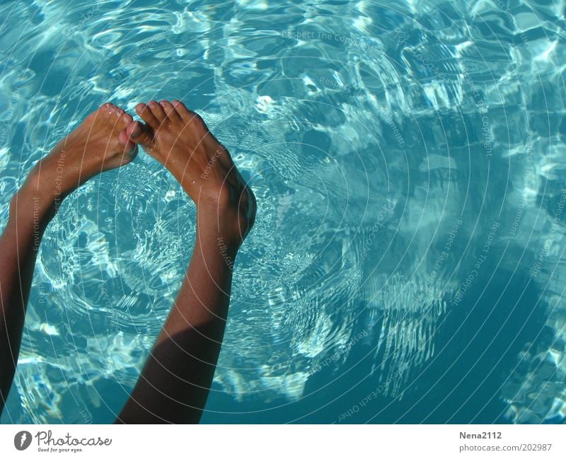 summer Joy Wellness Well-being Relaxation Spa Swimming & Bathing Leisure and hobbies Playing Summer Swimming pool Skin Legs Feet 1 Human being Water Hot Wet