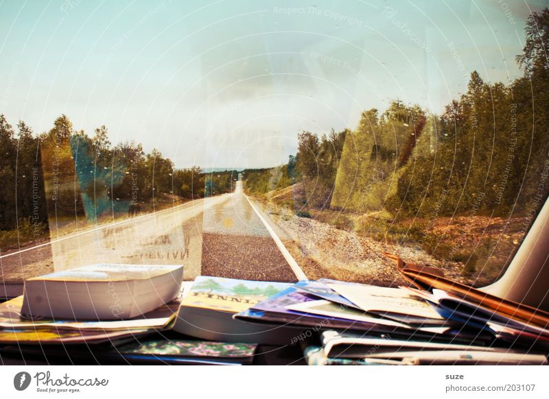 on the way Vacation & Travel Trip Adventure Expedition Summer vacation Print media Newspaper Magazine Book Environment Nature Landscape Motoring Street