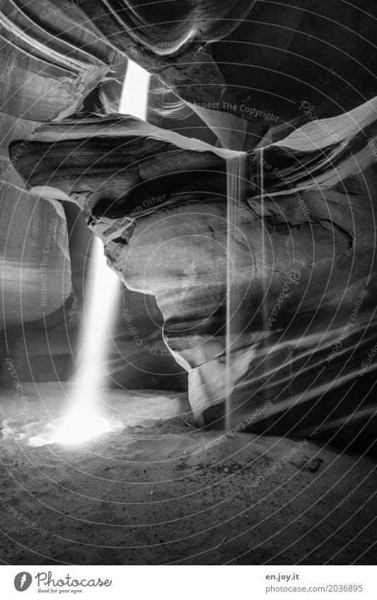 unstoppable Vacation & Travel Nature Landscape Elements Sand Sunlight Rock Canyon Antelope Canyon Illuminate Exceptional Power Hope Belief Grief Death Bizarre