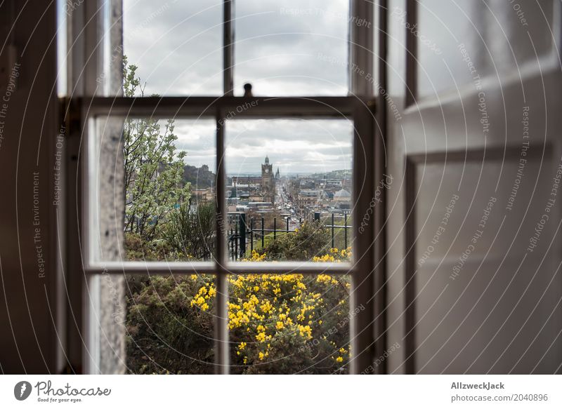 Edinburgh Window View Relaxation Calm Vacation & Travel Travel photography Trip Far-off places Nature Town View from a window Vantage point Hope Longing