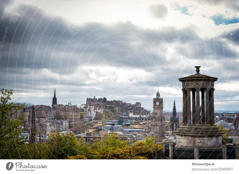 Edinburgh Scotland View Relaxation Calm Vacation & Travel Travel photography Trip Far-off places Nature Town Vantage point Panorama (View) Colour photo Clouds