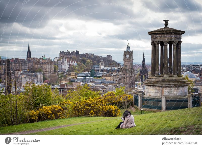 Edinburgh Scotland View 2 Relaxation Calm Vacation & Travel Travel photography Trip Far-off places Feminine Young woman Adults Life 1 Person