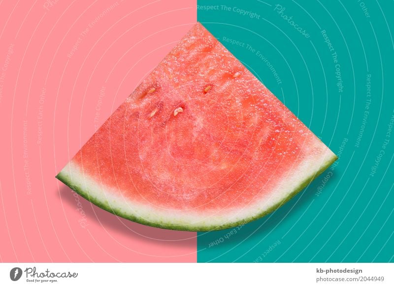 Watermelon on colorful background Food Fruit Water melon Summer Eating watermelon piece fresh healthy eat top view Top quarter abstract Background picture