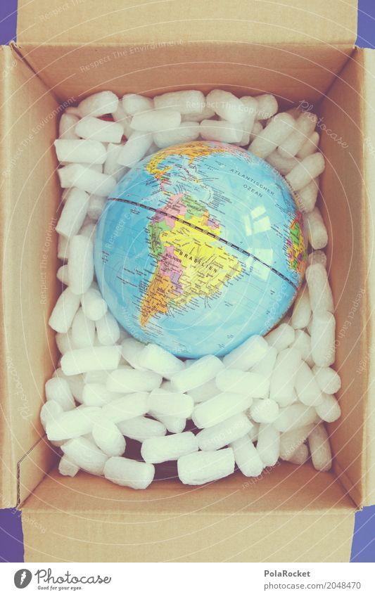 #AS# Earth In A Box Art Esthetic Planet Globe Brazil South America Package Deliver Delivery Packaging Future Futurism Diminish Colour photo Multicoloured