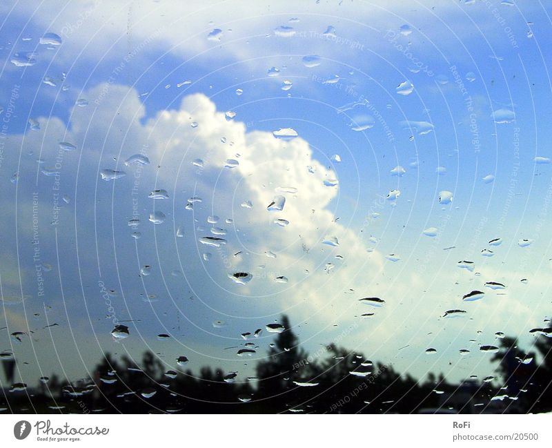 in case of rain through the windscreen Clouds Transport Rain Window pane Sky Weather