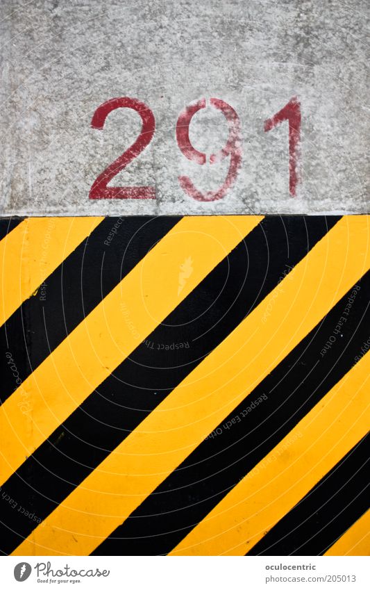291 reasons to do it anyway Wall (barrier) Wall (building) Yellow Black Stripe Limitation Gaudy Colour photo Multicoloured Exterior shot Deserted Day