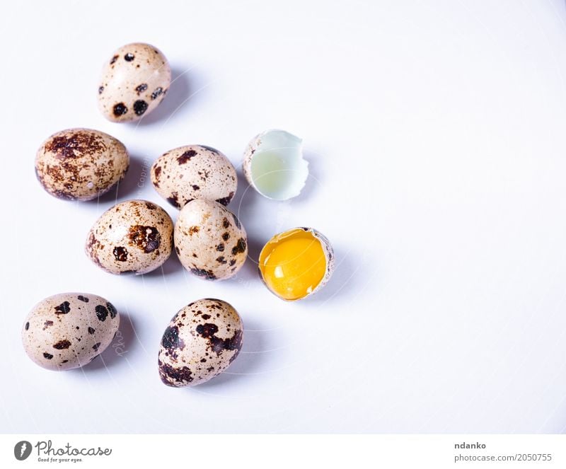 Fresh quail eggs in the shell Eating Breakfast Diet Easter Group Nature Small Natural Above Gray White Tradition Yolk eco Organic Farm Tasty healthy Shell