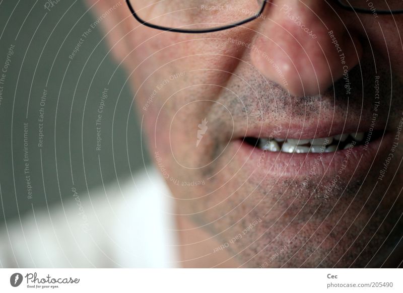 Voltage Human being Masculine Man Adults Skin Head Mouth Facial hair 45 - 60 years Eyeglasses Colour photo Close-up Blur Unshaven Partially visible Man`s mouth