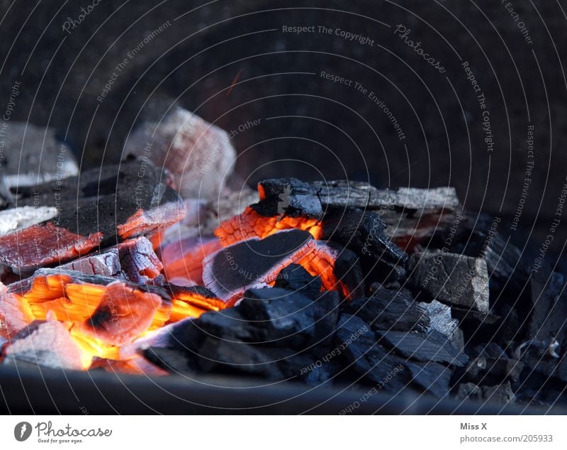 hot again... Hot Barbecue (event) Barbecue (apparatus) Charcoal (cooking) Warmth Fire Incandescent Colour photo Close-up Deserted Shallow depth of field Coal