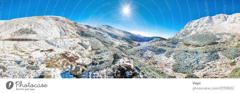 Panorama of white mountains with snow Vacation & Travel Tourism Adventure Winter Snow Winter vacation Mountain Hiking Environment Nature Landscape Sky