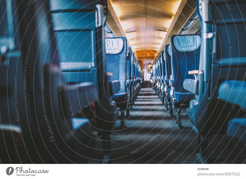 Inside of a empty train Lifestyle Leisure and hobbies Vacation & Travel Tourism Trip Adventure Far-off places Sightseeing City trip Transport Passenger traffic