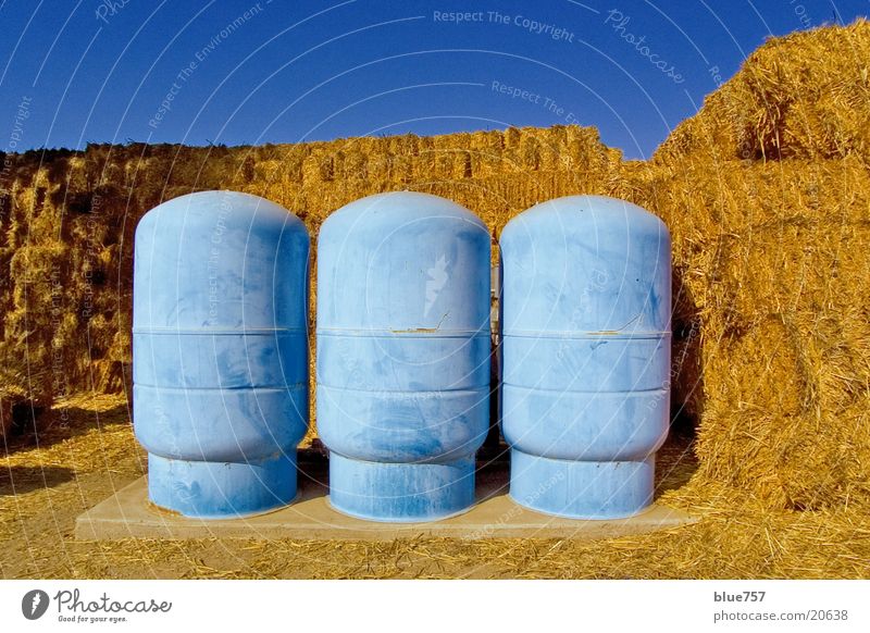 Three blue containers Containers and vessels Straw Yellow Obscure Sky Blue