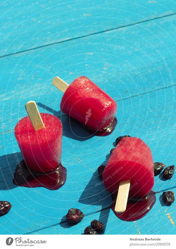 Water ice and cranberries Ice cream Summer Cool (slang) Delicious berry cold food freeze fresh fruity healthy Lollipop organic pops popsicles raspberry red