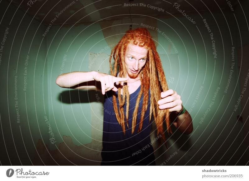 dreadlocks Lifestyle Style Exotic Masculine Young man Youth (Young adults) Man Adults 1 Human being 18 - 30 years Red-haired Long-haired Dreadlocks Afro