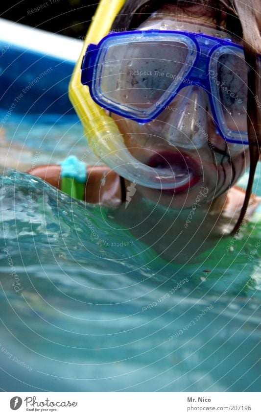paddling pool diver Swimming & Bathing Summer Dive Swimming pool Feminine Girl Head Eyes Nose Mouth Snorkeling Diving goggles Water Paddling pool Mask Breathe