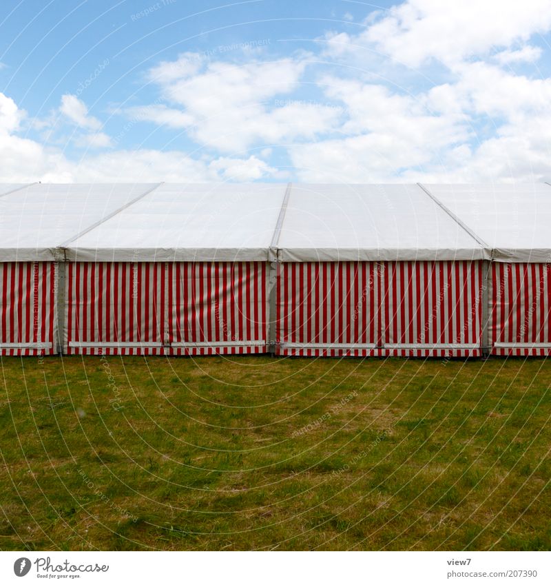 marquee Line Stripe Stand Sharp-edged Simple Retro Red White Calm Tent Beer tent Lawn Covers (Construction) Colour photo Multicoloured Exterior shot