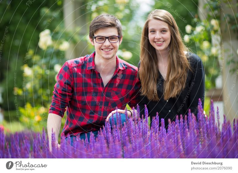 Katharina & Patrick Masculine Young woman Youth (Young adults) Young man Couple 2 Human being 18 - 30 years Adults Nature Spring Summer Beautiful weather Plant