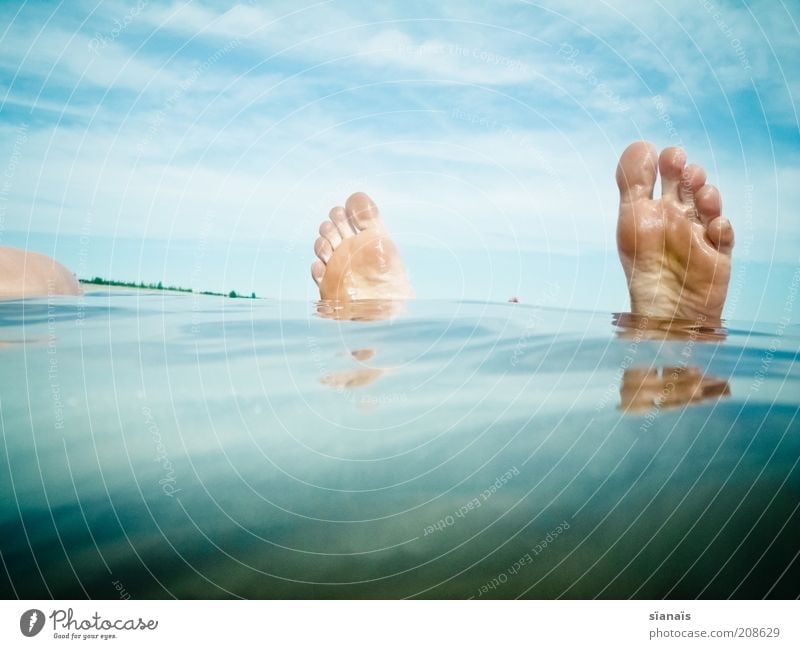 sweaty feet Joy Life Vacation & Travel Freedom Summer vacation Beach Ocean Masculine Feet Water Lake Swimming & Bathing Happiness Brandenburg Lake Baggersee