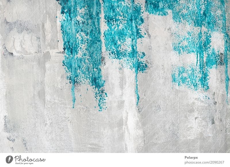 Blue paint on a grunge wall Design Beautiful Decoration Wallpaper Art Cloth Paper Concrete Old Dirty Bright Retro Turquoise White Colour Creativity bg