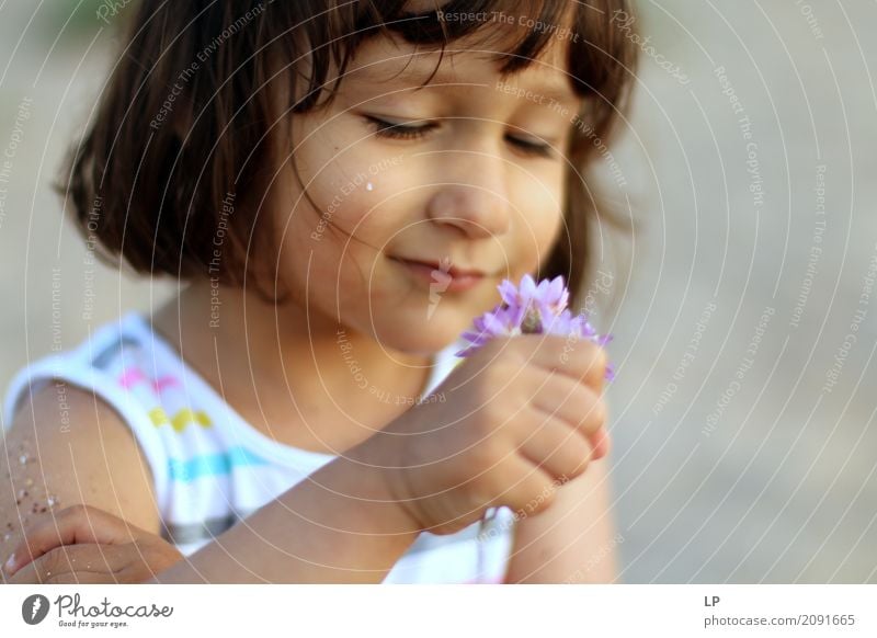 little girl observing flowers Lifestyle Joy Wellness Harmonious Well-being Contentment Senses Relaxation Calm Fragrance Feasts & Celebrations Mother's Day