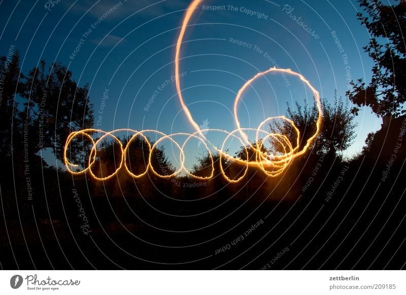 scallywag Line Draw Dynamics Illumination Tracer path Visual spectacle Magic Circle Spiral Light (Natural Phenomenon) Sky Colour photo Exterior shot